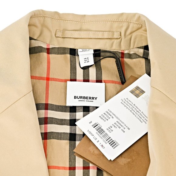 Burberry Press-stud Detail Cotton Gabardine Coat - Picture 8 of 8